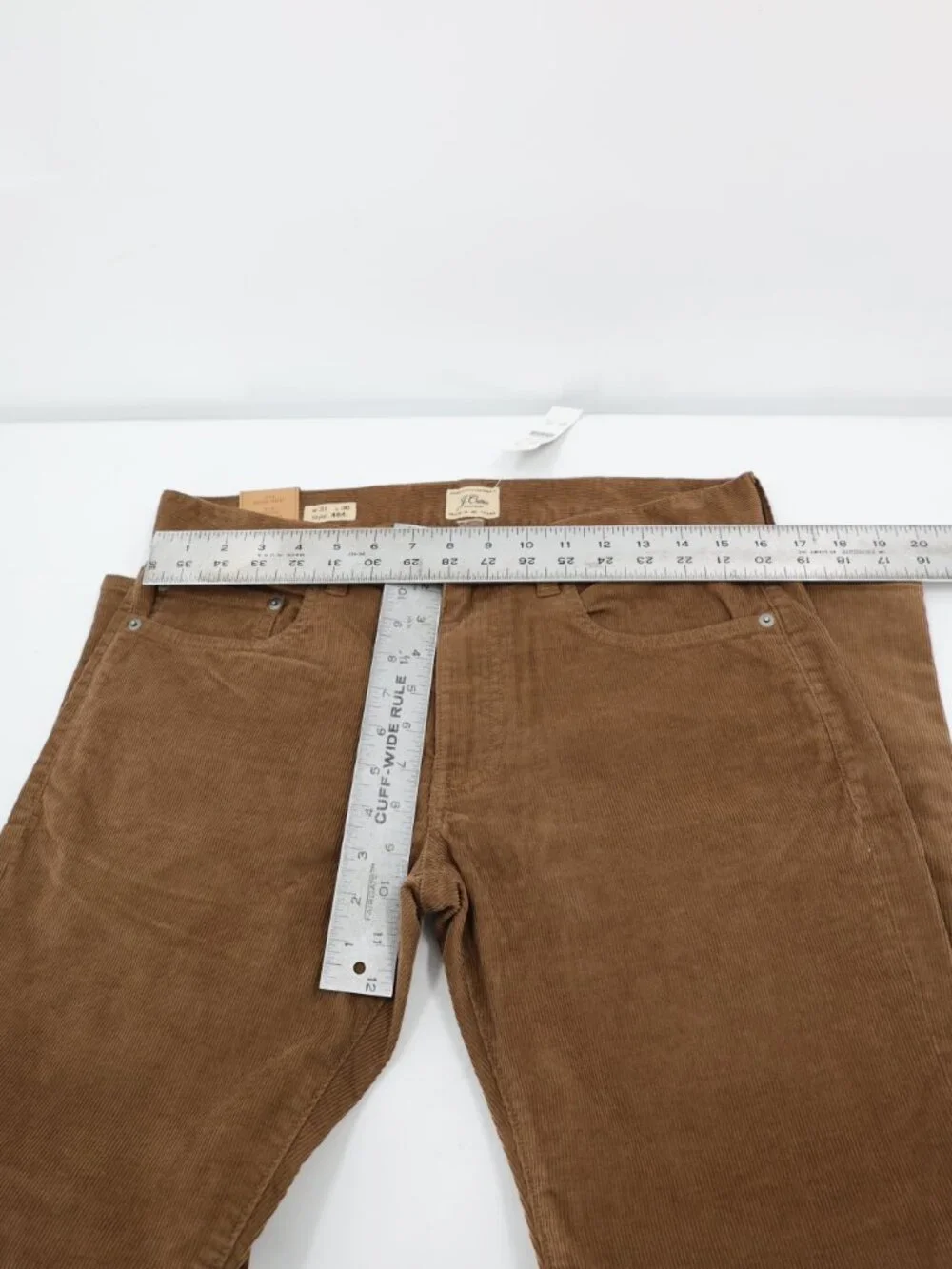 NWT J Crew 484 Pants Mens 31 L29 Stretch Corduroy Slim Fit Straight Leg Brown